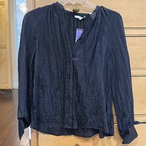 Ruffled Blue Vince Blouse